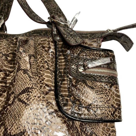 Liz Claiborne Faux Snakeskin Handbag Side Pockets W/ Matching Change Purse NWOT - Picture 6 of 10